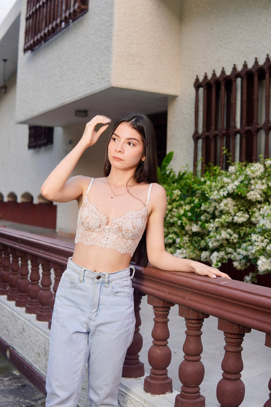 Bustier Perla – Bustier Elegante con Copas y Encaje