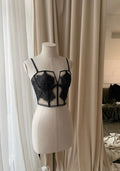 Bustier Alma – Corset en Encaje Negro con transparencia