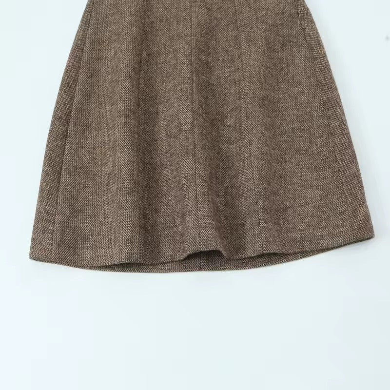 Vestido Recoleta Corto para Mujer, con Cuello en V, Cintura Ajustada