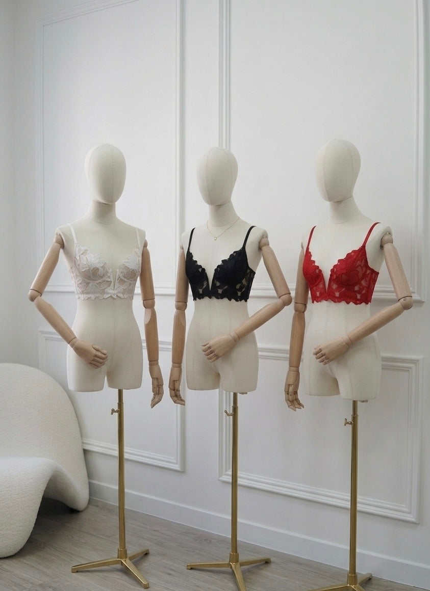 Crop Top Cisne – Top de Encaje con transparencia