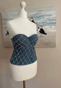 Corset Úrsula- Corset en Mezclilla con Pedrería