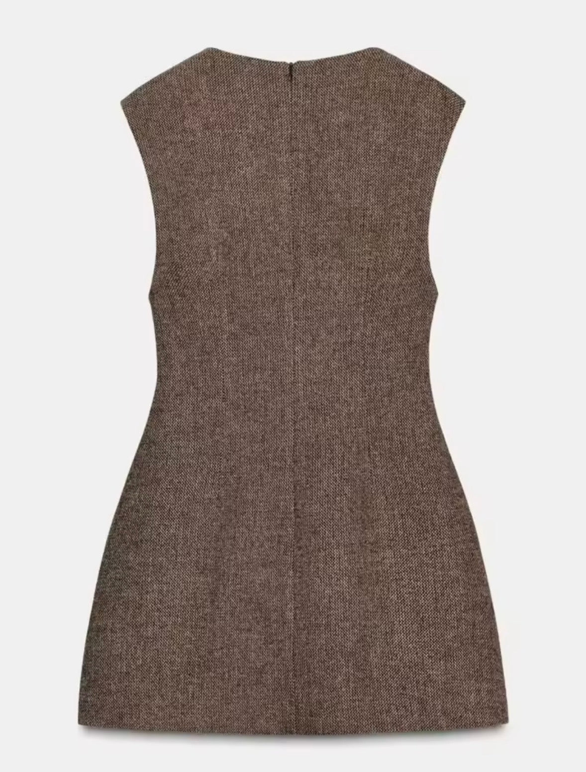Vestido Recoleta Corto para Mujer, con Cuello en V, Cintura Ajustada